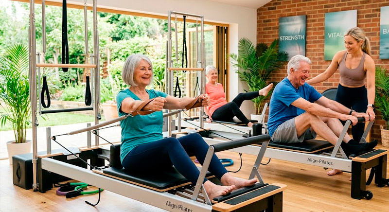 Pilates reformer para personas mayores: por qué la máquina es más segura que el suelo